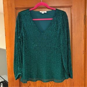 Nine West Shimmering V-Neck Blouse